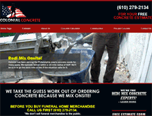 Tablet Screenshot of colonial-concrete.com
